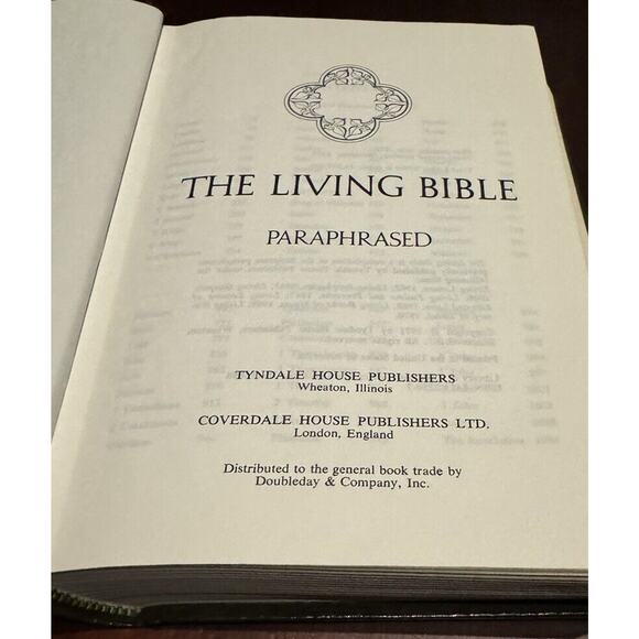The Living Bible Paraphrased 1973 Tyndale Hardcover VTG Religion Christian - Picture 3 of 6